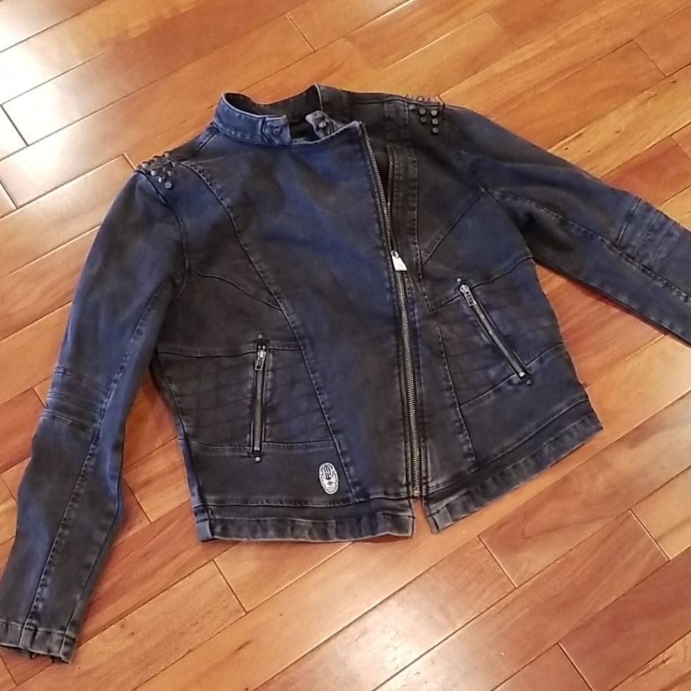 New Harley Davidson black jean jacket XL